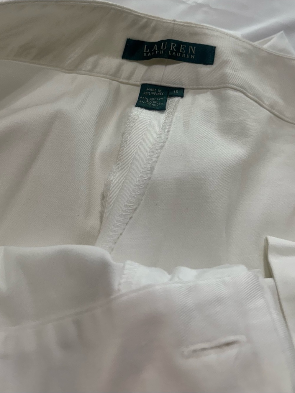 Ralph Lauren White Wide-Leg Trousers - Picture 6 of 8